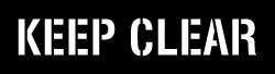 KEEP CLEAR Stencil