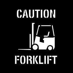 Caution Forklift Stencil