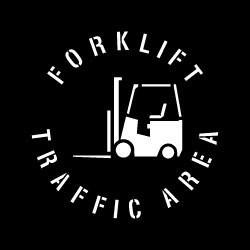 Forklift Traffic Area Stencil