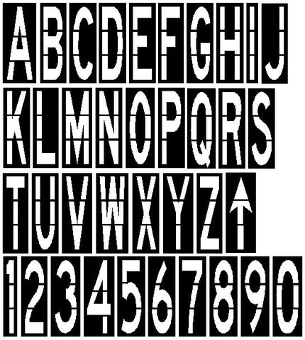 2000mm High Aerodrome Taxi and Apron Marking Numbers, Letters & Arrow