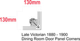 House Restoration Stencil - Late Victorian - Dining Room Door Panel Corners