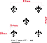 House Restoration Stencil - Late Victorian - Fleur de Lis