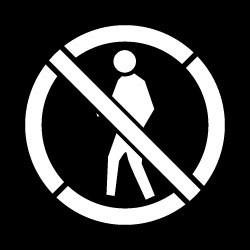 No Pedestrians Stencil
