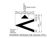 Pavement Marking for Valves